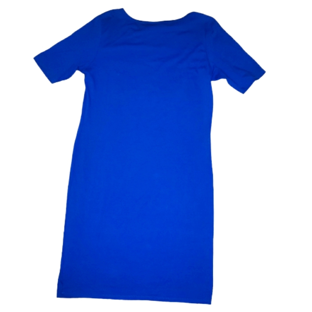 LuLaRoe Knee-Length Mid-Length Sleeves Cobalt Blue T-Shirt Dress XL (12-16) - Picture 14 of 16